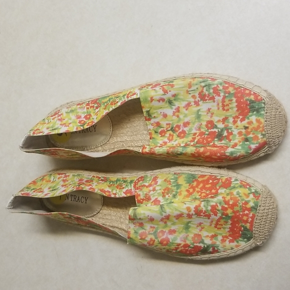 Ellen Tracy floral espadrilles size 9 - Picture 1 of 5
